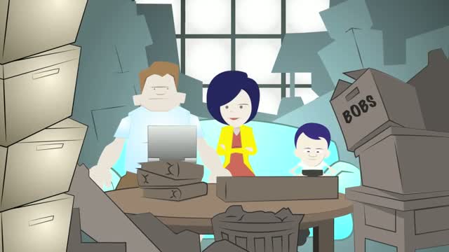 Still frame from an animated construction explainer video by Pixelo Design