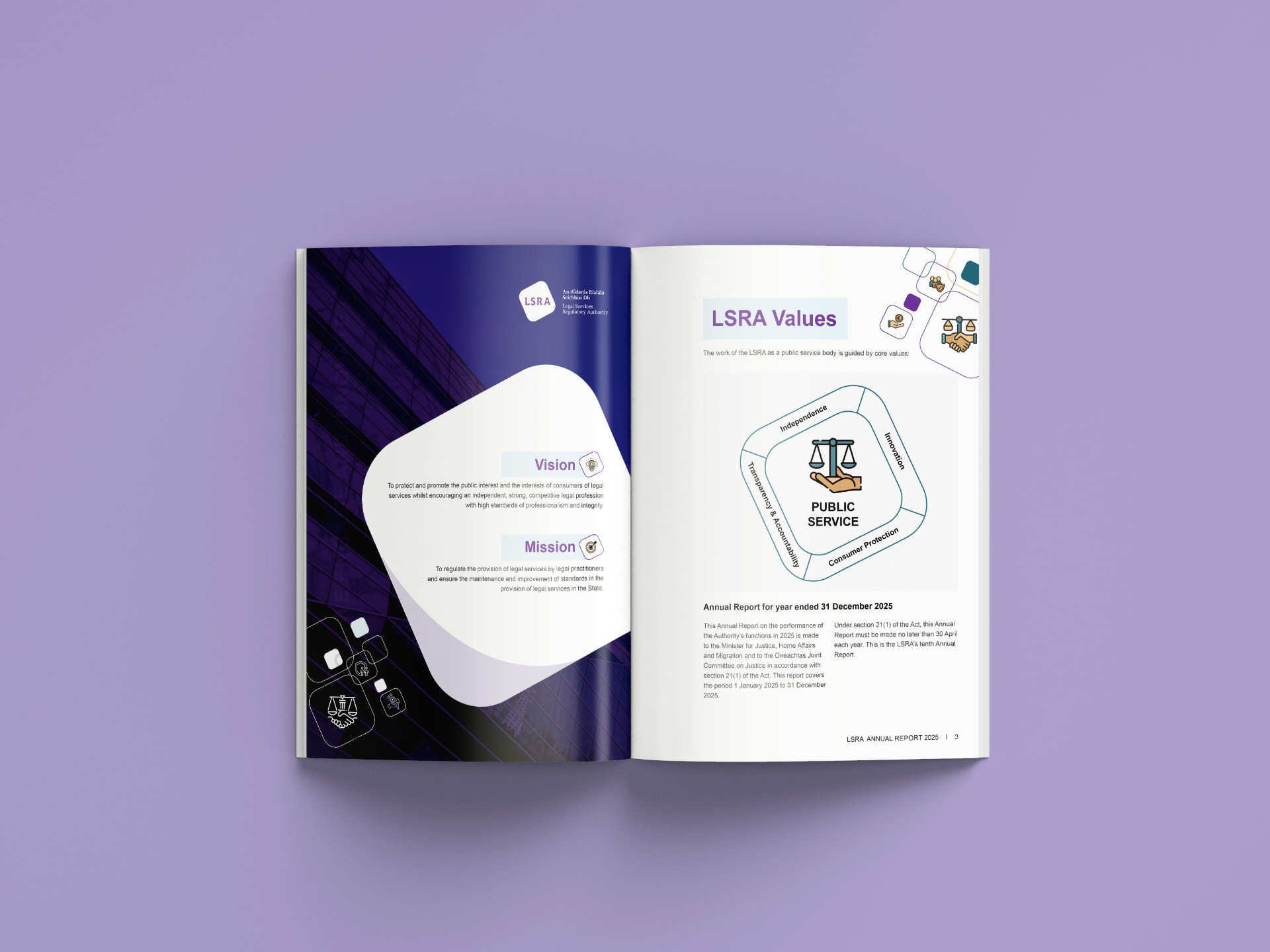 Legal Services Regulatory Authority report spread 1